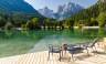 Lake and mountains near Kranjska Gora village in Triglav national park, Slovenia