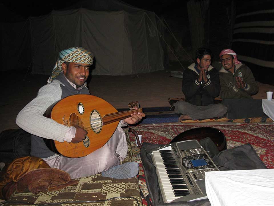 playing indian sitar