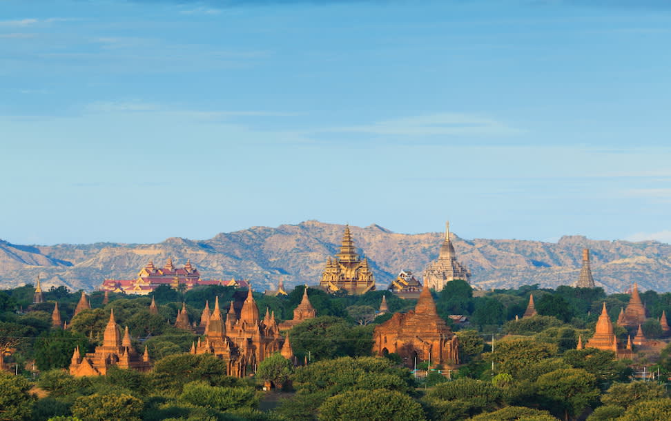 The Temples of Bagan at sunrise