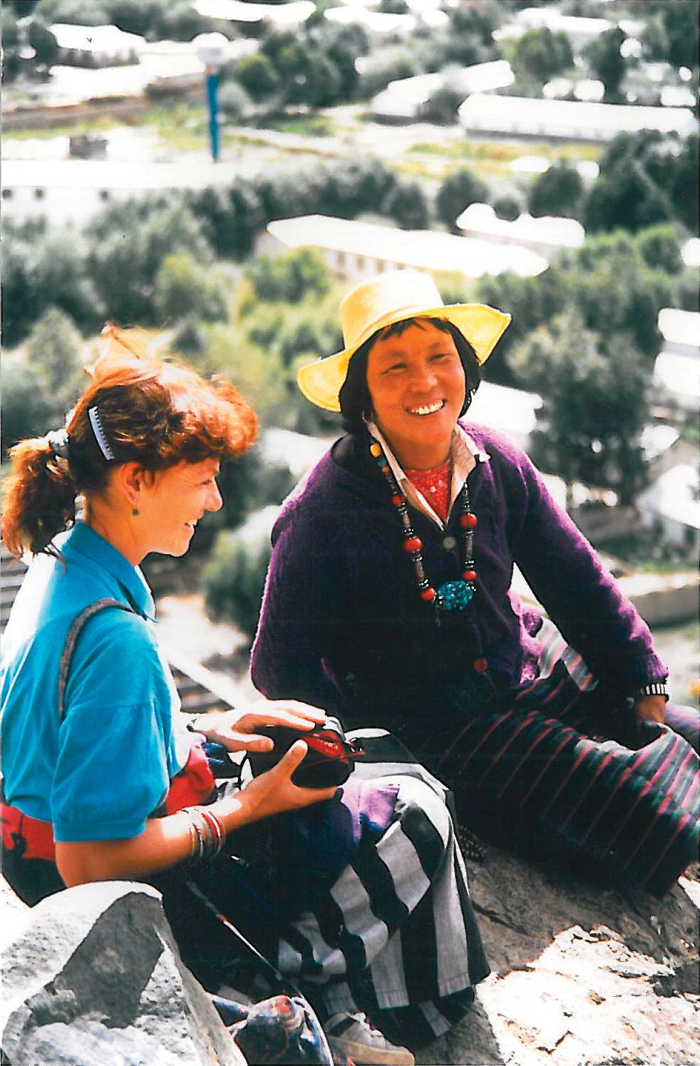 Valerie Parkinson in Tibet, 1989