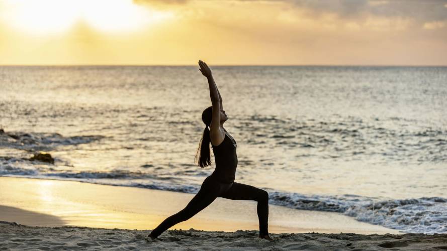 Yoga on the beach