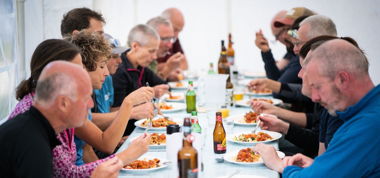 Delicious camp meals on the Mont Blanc Circuit