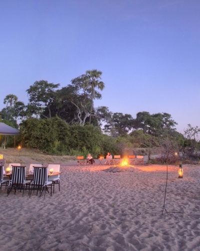 Exterior view of Kwihala Camp Hotel in Ruaha, Tanzania