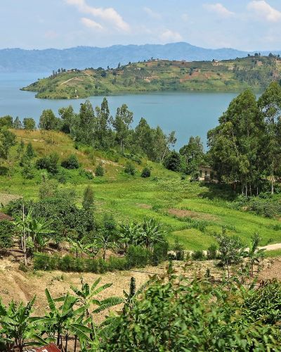 Amazing nature in african congo, wild and nature in africa, beautiful landscape view, green jungle and mountains
