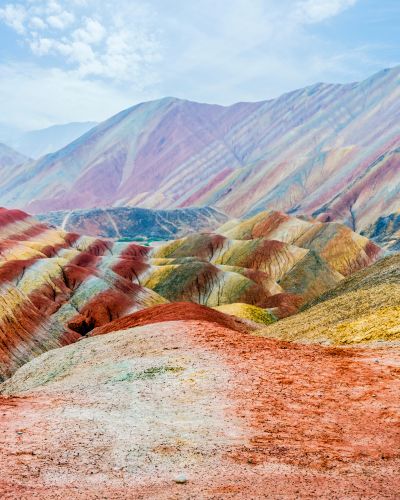 Rainbow mountains Zhangye Danxia geopark