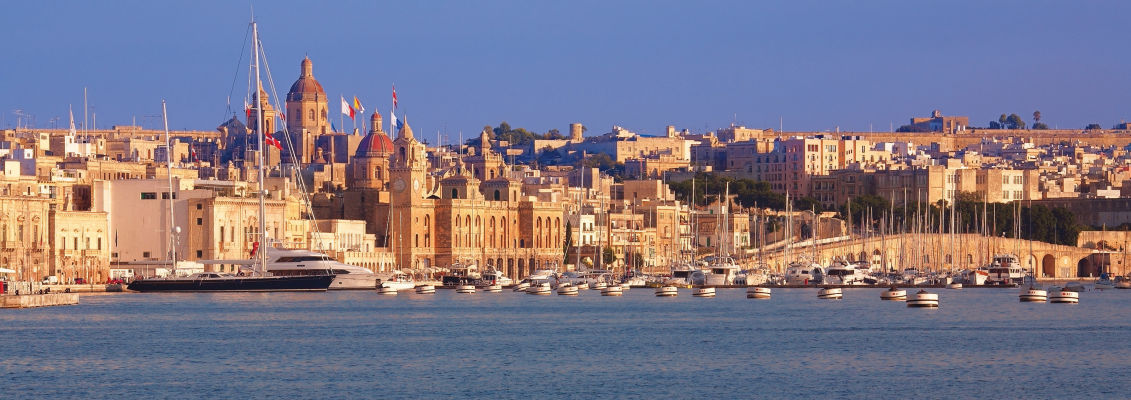 Cityscape from a boat, Malta