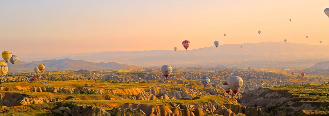 Hot air balloon ride over Cappadocia, Turkey