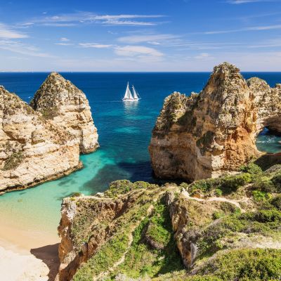 Bay near Lagos town, Algarve region, Portugal