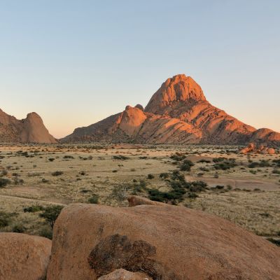 Early morning at the Spitzkoppe in Namibia, Africa
