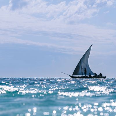 Wooden Traditional Boats at Nungwi/Zanzibar/Tanzania, fishing boats