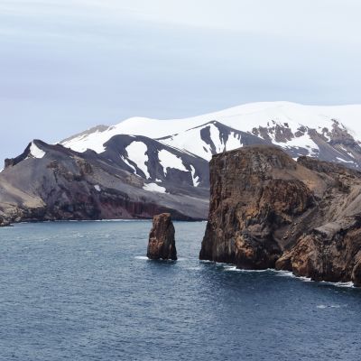 Views over Neptune's Bellows from Deception Island, Antarctica