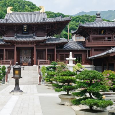 Chi lin Nunnery, Tang dynasty style Chinese temple, Hong Kong, Asia