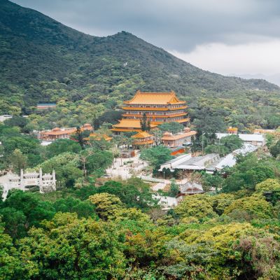 Po Lin Monastery in Lantau Island Hong Kong, Asia