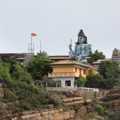 God Shiva in the Koneswaram Temple of Trincomalee in Sri Lanka, Asia