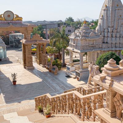 Beautiful view of Dharamchakra Jain Temple, Nashik, India