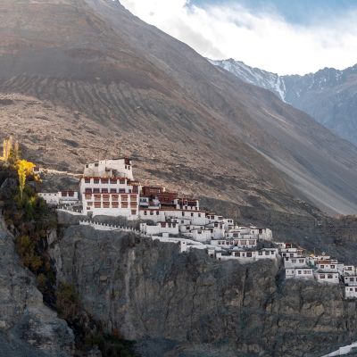 Diskit temple - beautiful buddhist tibetan monastery, Nubra valley, Leh Ladakh, India