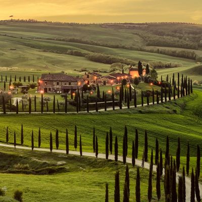 Enchanting Travels Italy Tours Tuscany, Crete Senesi rural sunset landscape