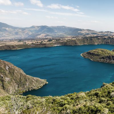 Cuicocha crater lake, Reserve Cotacachi-Cayapas, Ecuador, South America