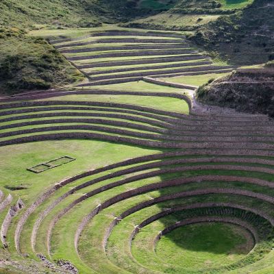 Inca's knowledge. Moray, Sacred Valley, Cusco, Peru, South America