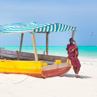 Maasai lounging at the beach - Things to do in Zanzibar