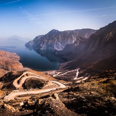 Landscape in the region of Khasab, Oman