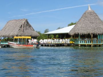 Waterside restaurant, Bocas del Toro Islands, Panama