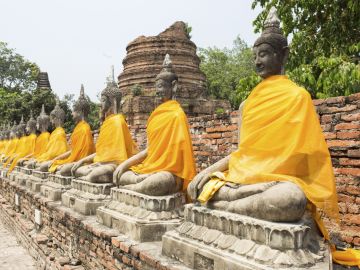 Row of Sacred Buddhas, Angkor complex, Cambodia