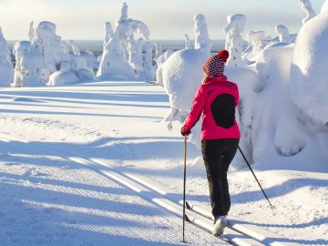 Cross country skiing in Lapland Finland