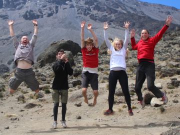 Group at summit, Tanzania