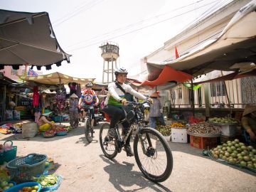 Cycling through the markets, Vietnam