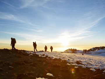 Trekkers on Kilimanjaro