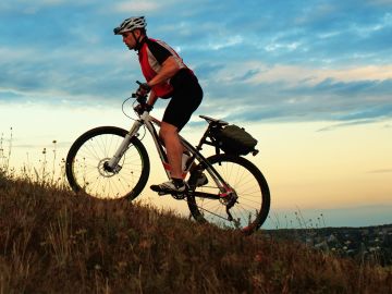 Cycling up a hill