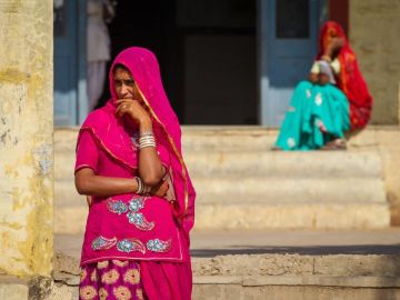 Ladies in Indian clothing