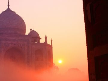 Taj Mahal at sunset