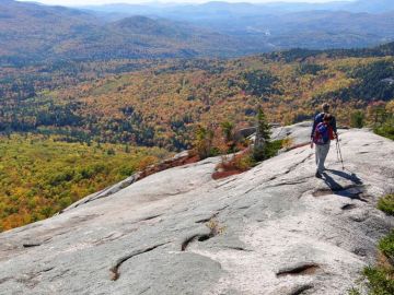 Man hiking alone