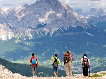 family hiking