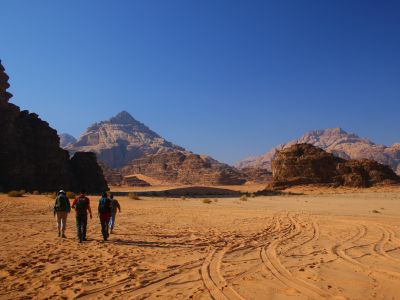 Walking in Wadi Rum