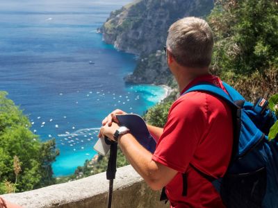 View of Positano from the Walk of he Gods