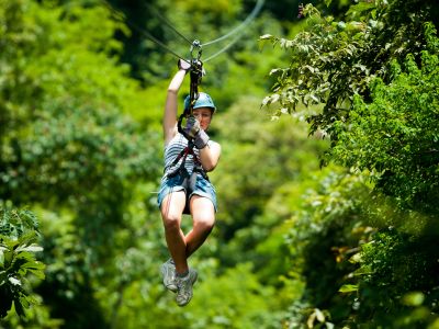 Zip-lining in Costa Rica