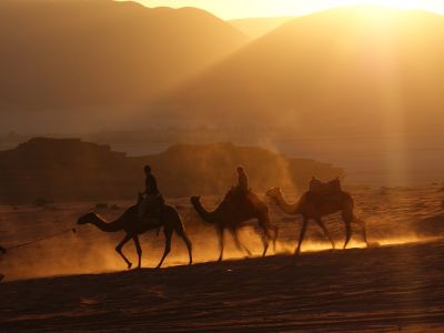 Sunrise in the Wadi Rum, Jordan
