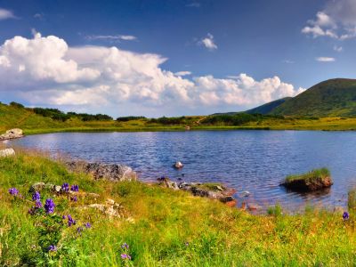 Lake in the Carpathian mountains