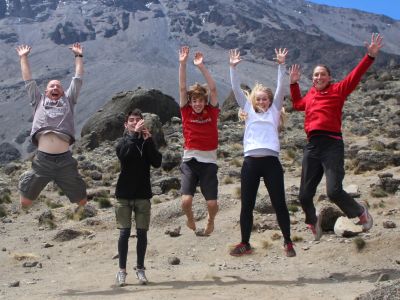 Group at summit, Tanzania