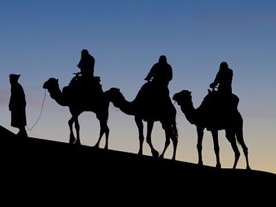 Morocco Camel Ride at Sunset
