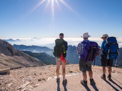 Group admiring the view