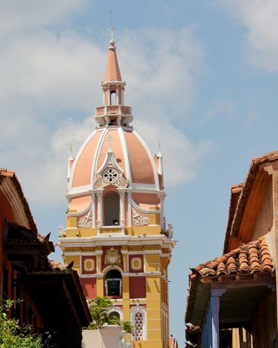 Colombia Tours Enchanting Travels pretty church in Cartagena