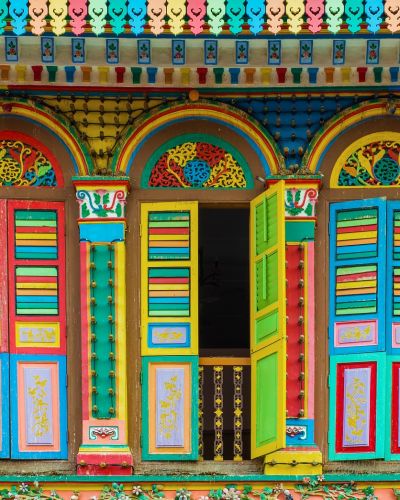 Enchanting Travels Asia Tours Singapore Tourism Marina bay Clarke Quay Colorful facade of building in Little India, Singapore