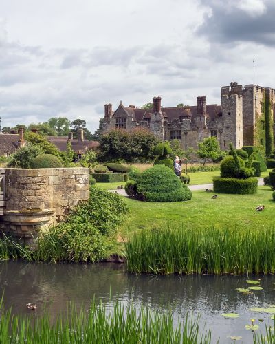 View of Hever Castle and Grounds in Hever Kent, UK, Europe