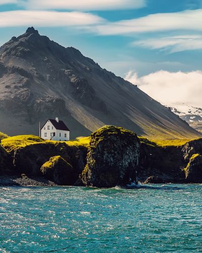 sunny day in Iceland