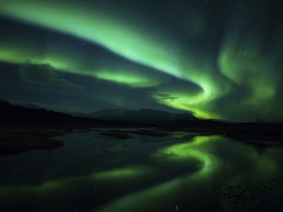 blazing display in Iceland