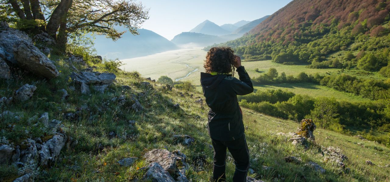 Searching for wildlife, Apennines